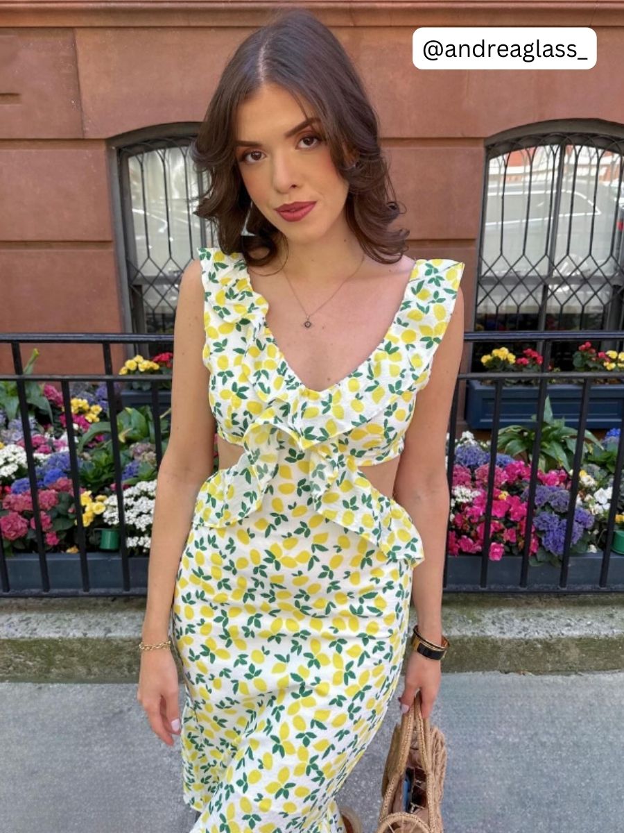LEMON PRINTED DRESS