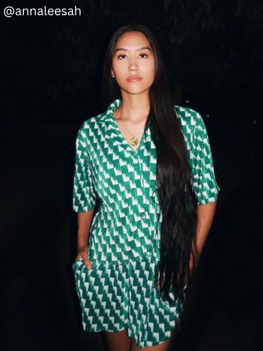 LESLIE BUTTON DOWN+SHORT SET-JADE