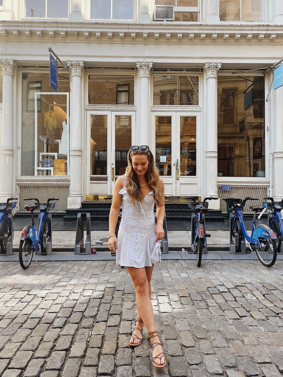 Women's Daisy Print Flare Mini Dress