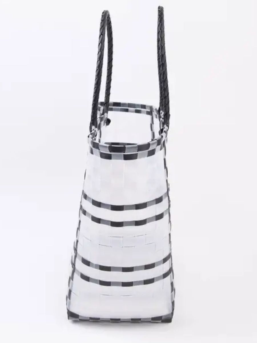 HAMPTONS BASKET BEACH TOTE-BLACK