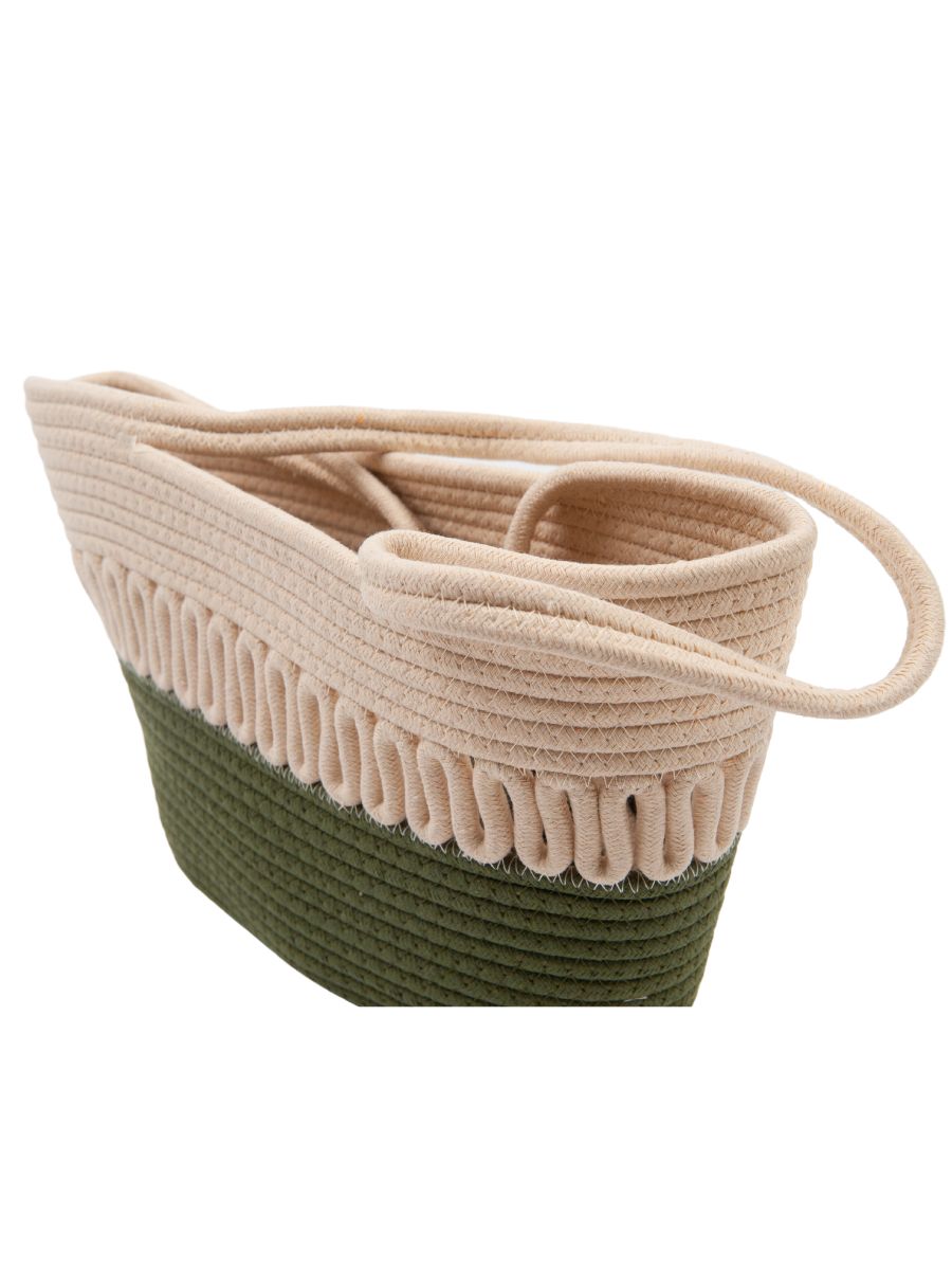 WAVY ROPE SHOULDER BAG-GREEN