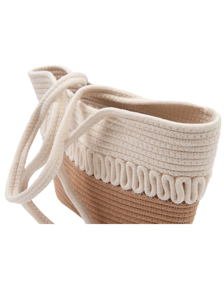 WAVY ROPE SHOULDER BAG-KHAKI