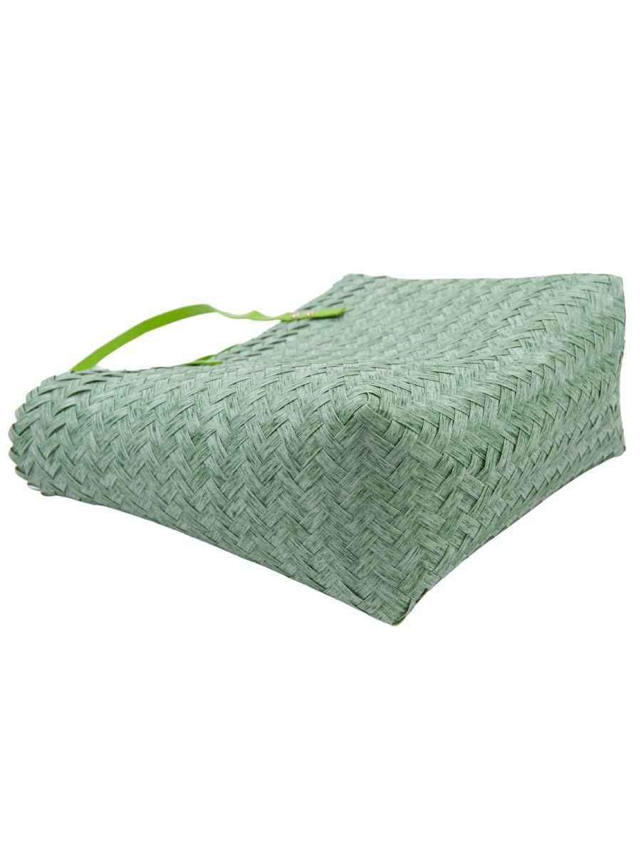 OFF TO MARKET WOVEN PURSE-GREEN