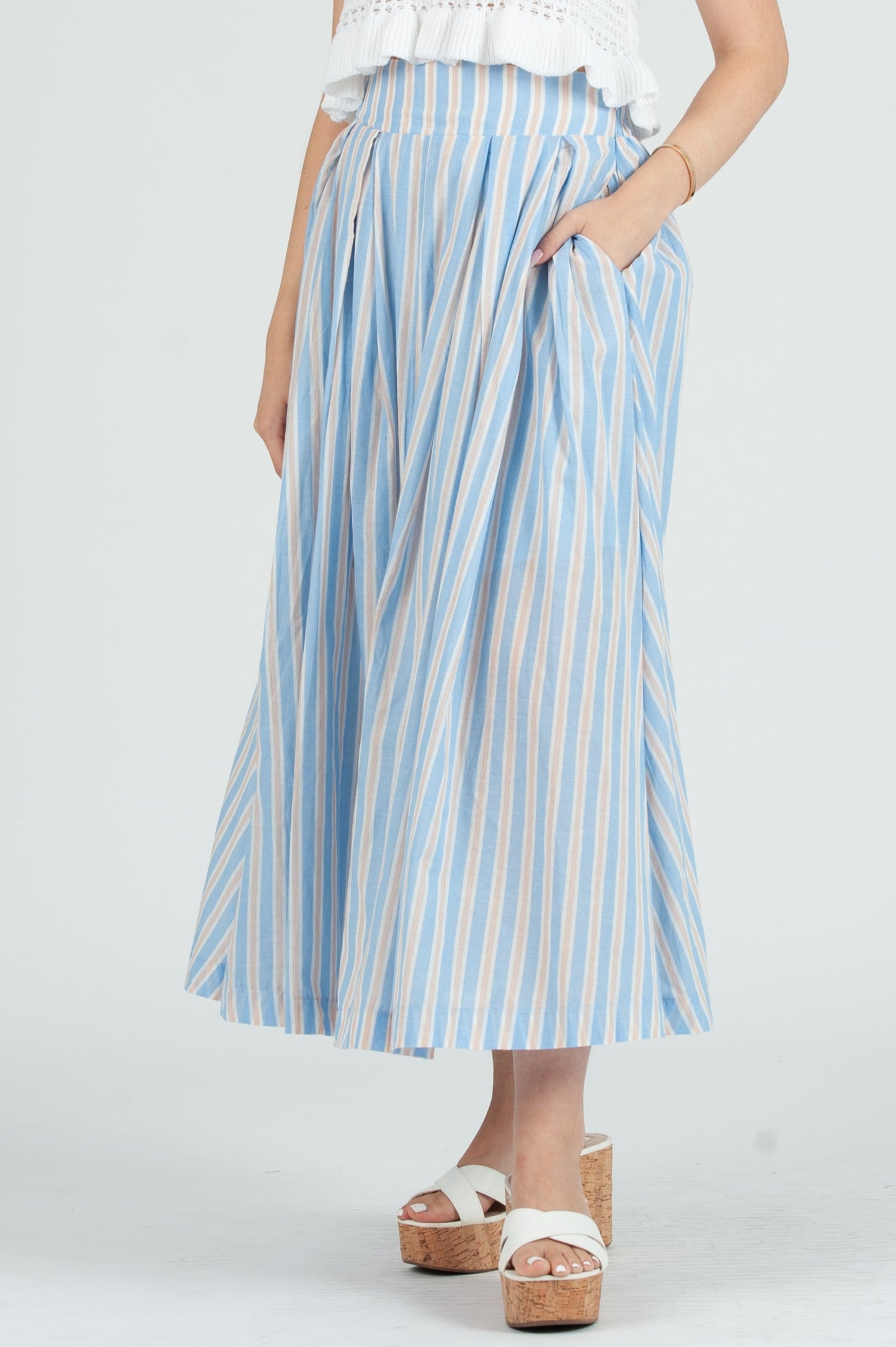 Women's Cotton Striped Skirt