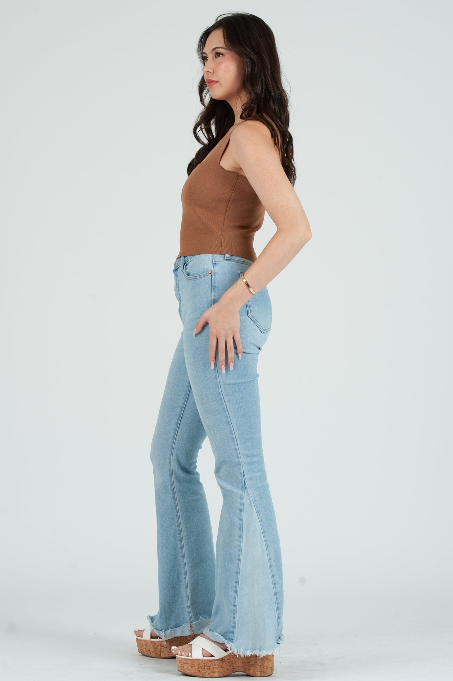 Women's Pastel Knit Square Neck Tank Top