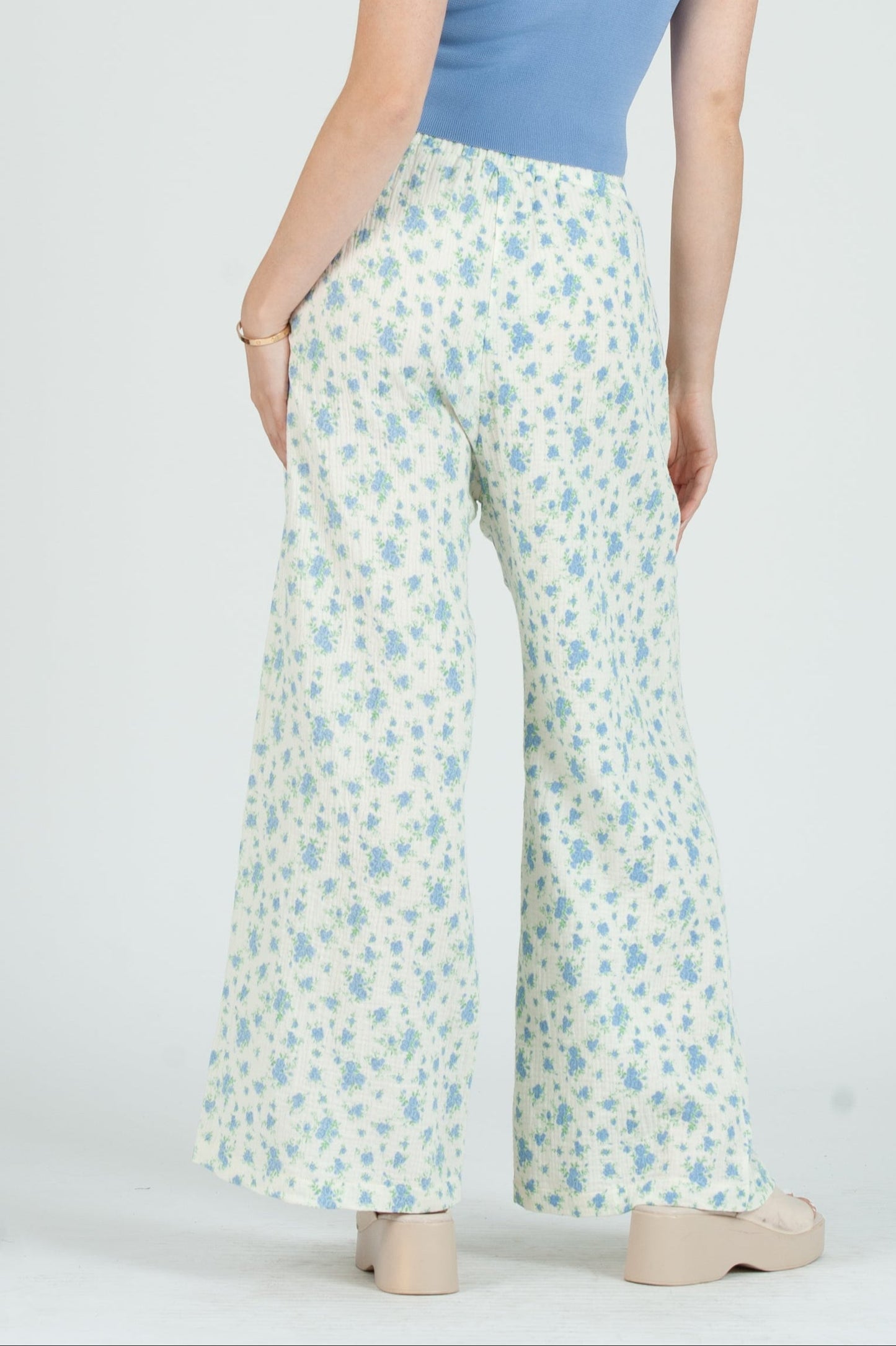 Women's Gauze Elastic Waist Pants