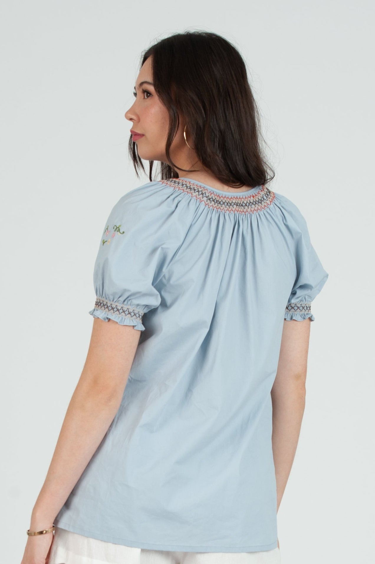 Women's Cotton Embroidery Blouse Top