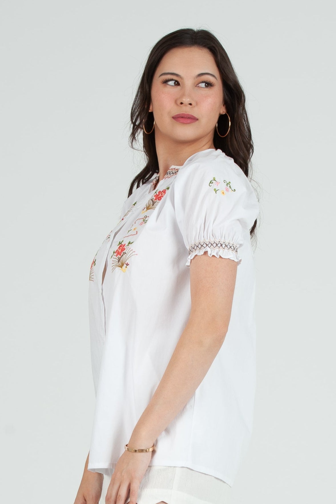 Women's Cotton Embroidery Blouse Top