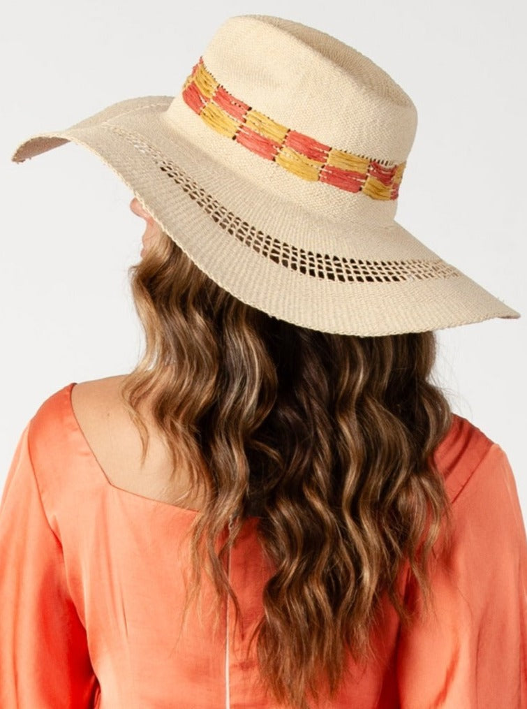 BARSA PAPER TRIM FEDORA-IVORY