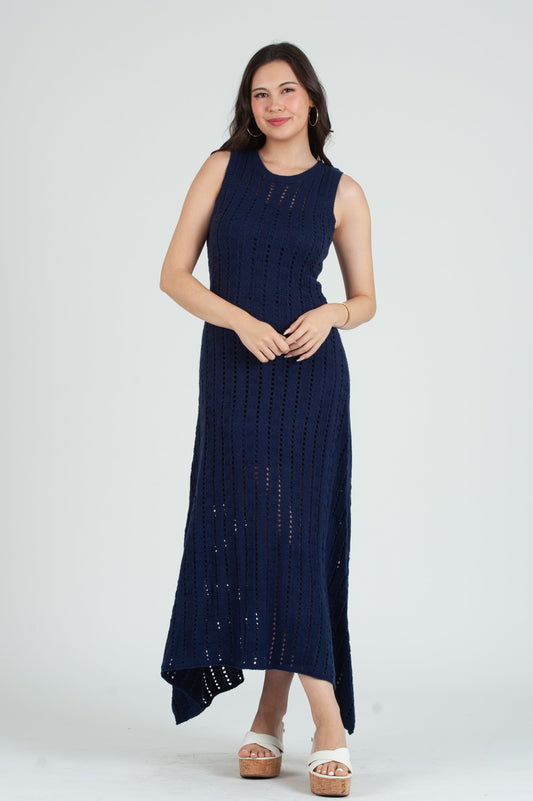 Women's Crochet Maxi Tank Dress with Slip Dress