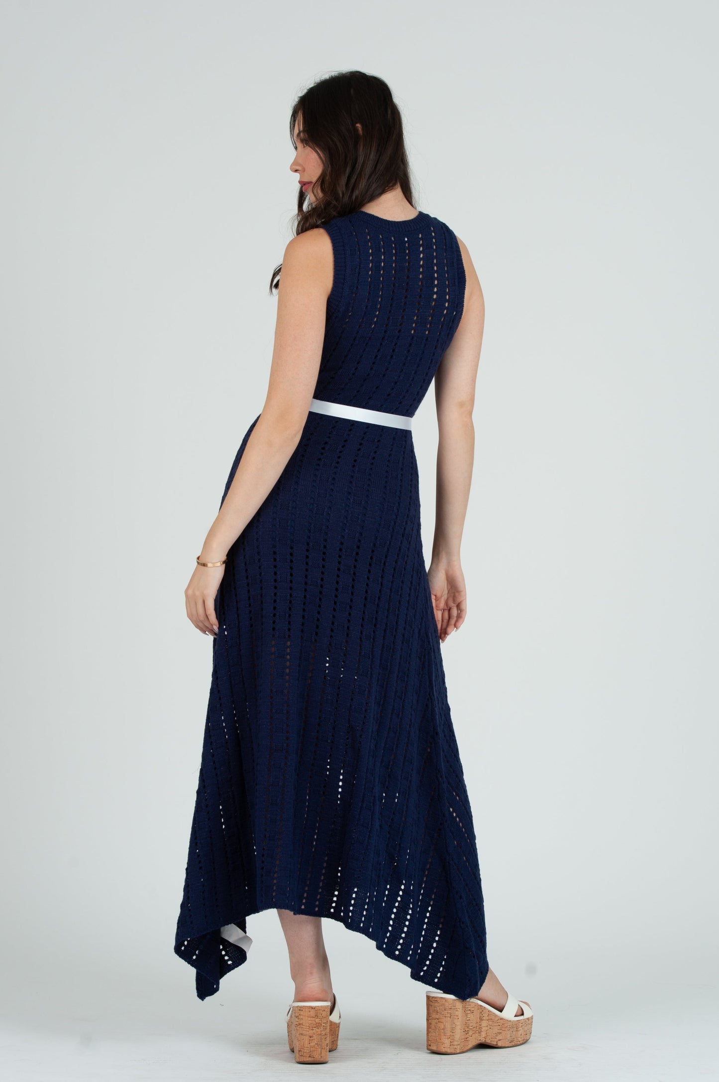 Women's Crochet Maxi Tank Dress with Slip Dress