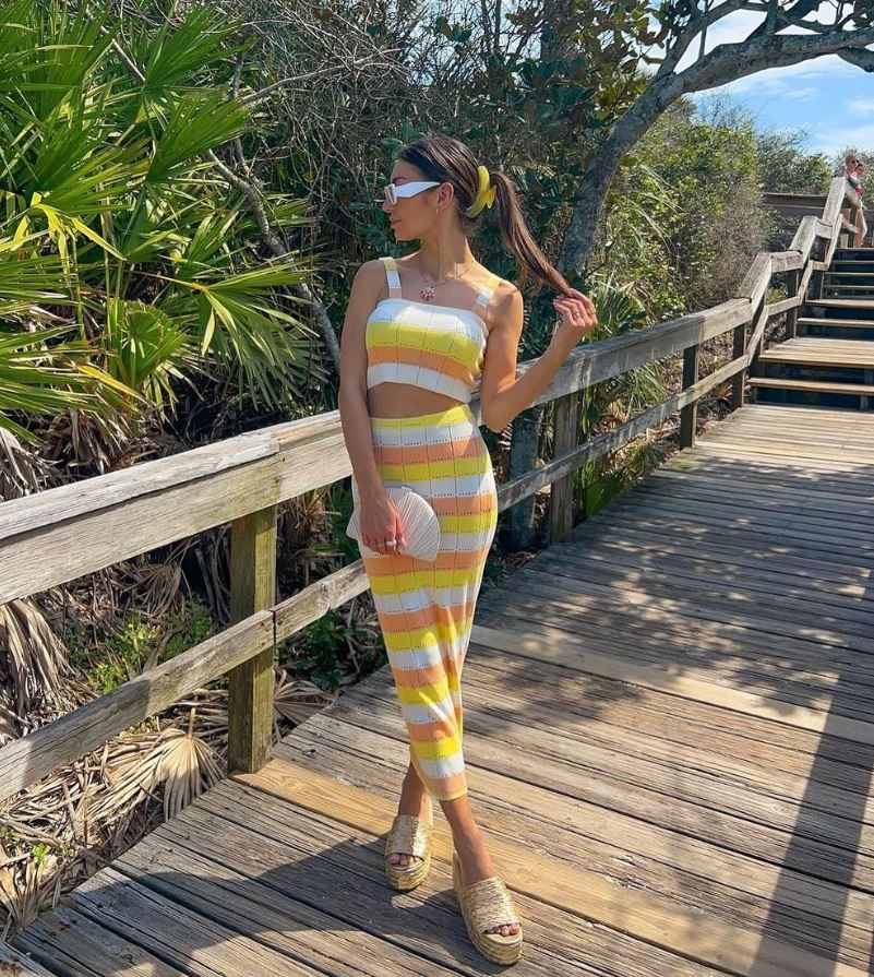 Women's Knit Pointelle Crop Top