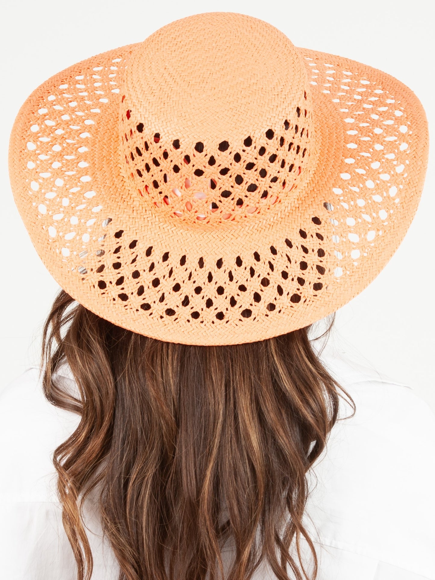 SUMMER SUN RATTAN BOATER HAT-APRICOT