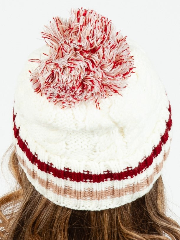 PRINCETON VARSITY BEANIE-IVORY