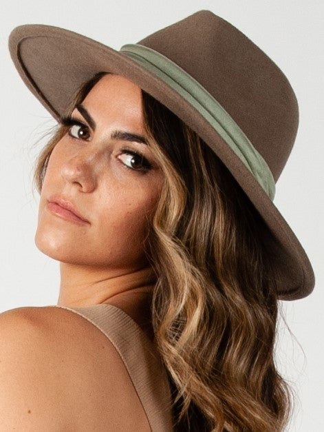 LOVELY WOOL FEDORA-SAGE