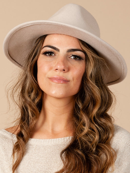 PRECIOUS WOOL FEDORA-PEARL