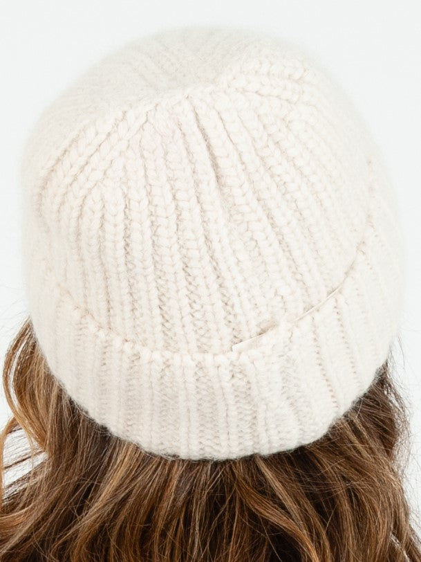 BOGODA SOFT RIBBED BEANIE-IVORY