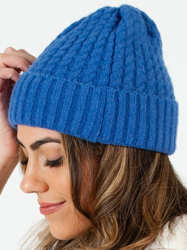 BOLIVAR I TWIST RIBBED BEANIE-BLUE