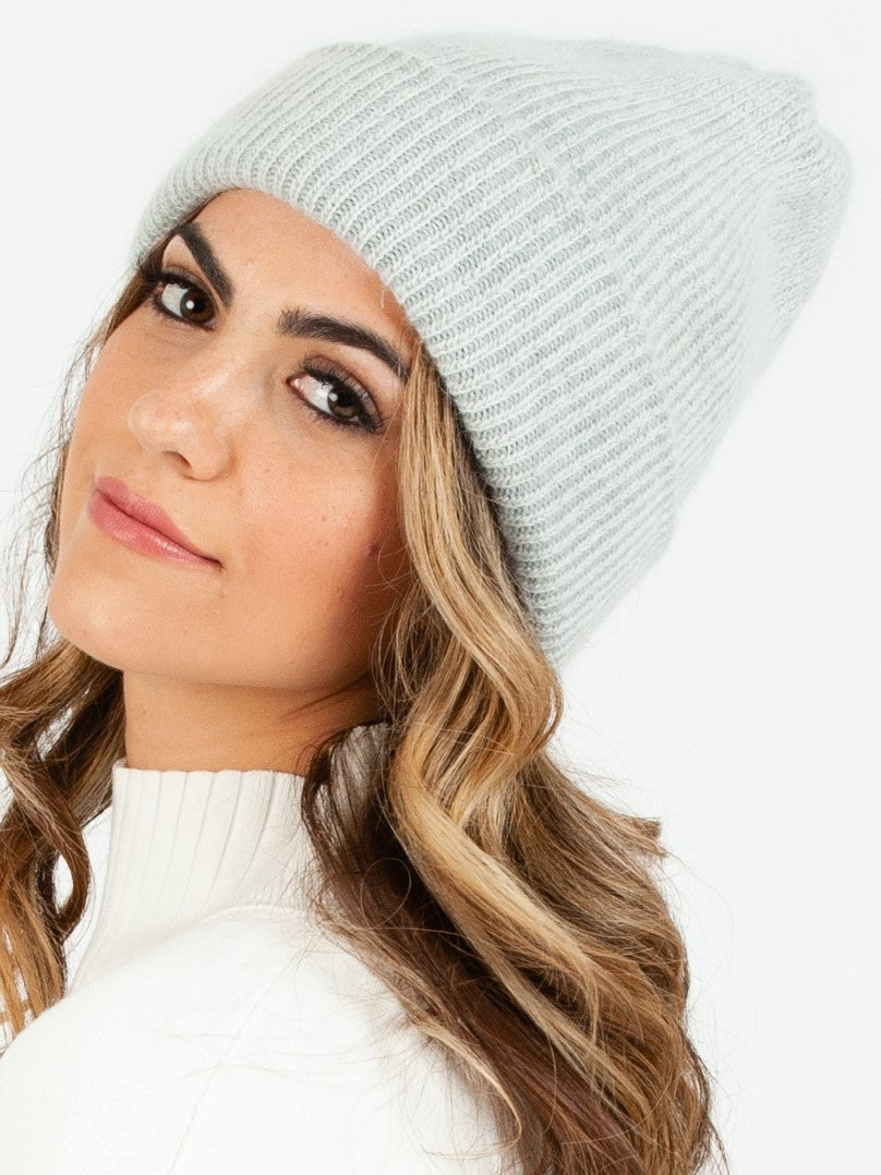 BARWA RIBBED HEATHERED BEANIE