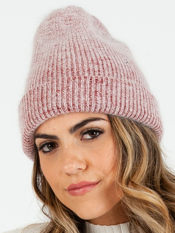 BARWA RIBBED HEATHERED BEANIE