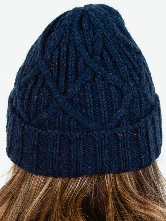 VINSON SPECKLED BEANIE-NAVY