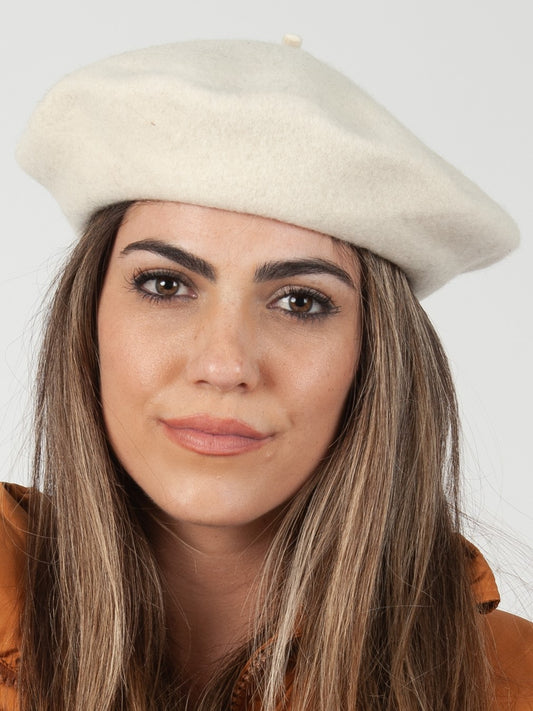 CHERIE CLASSIC BERET-IVORY