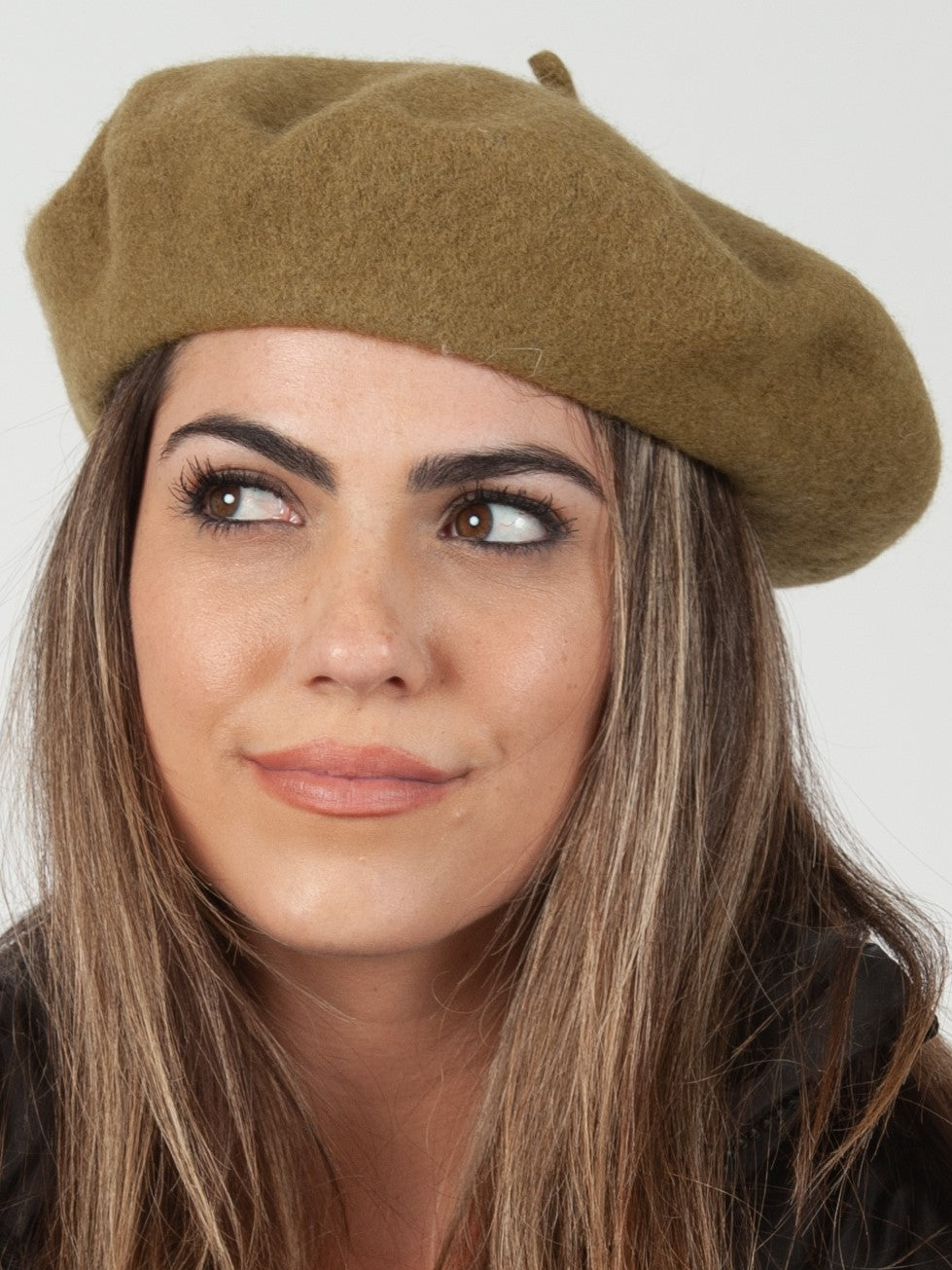 CHERIE CLASSIC BERET-OLIVE