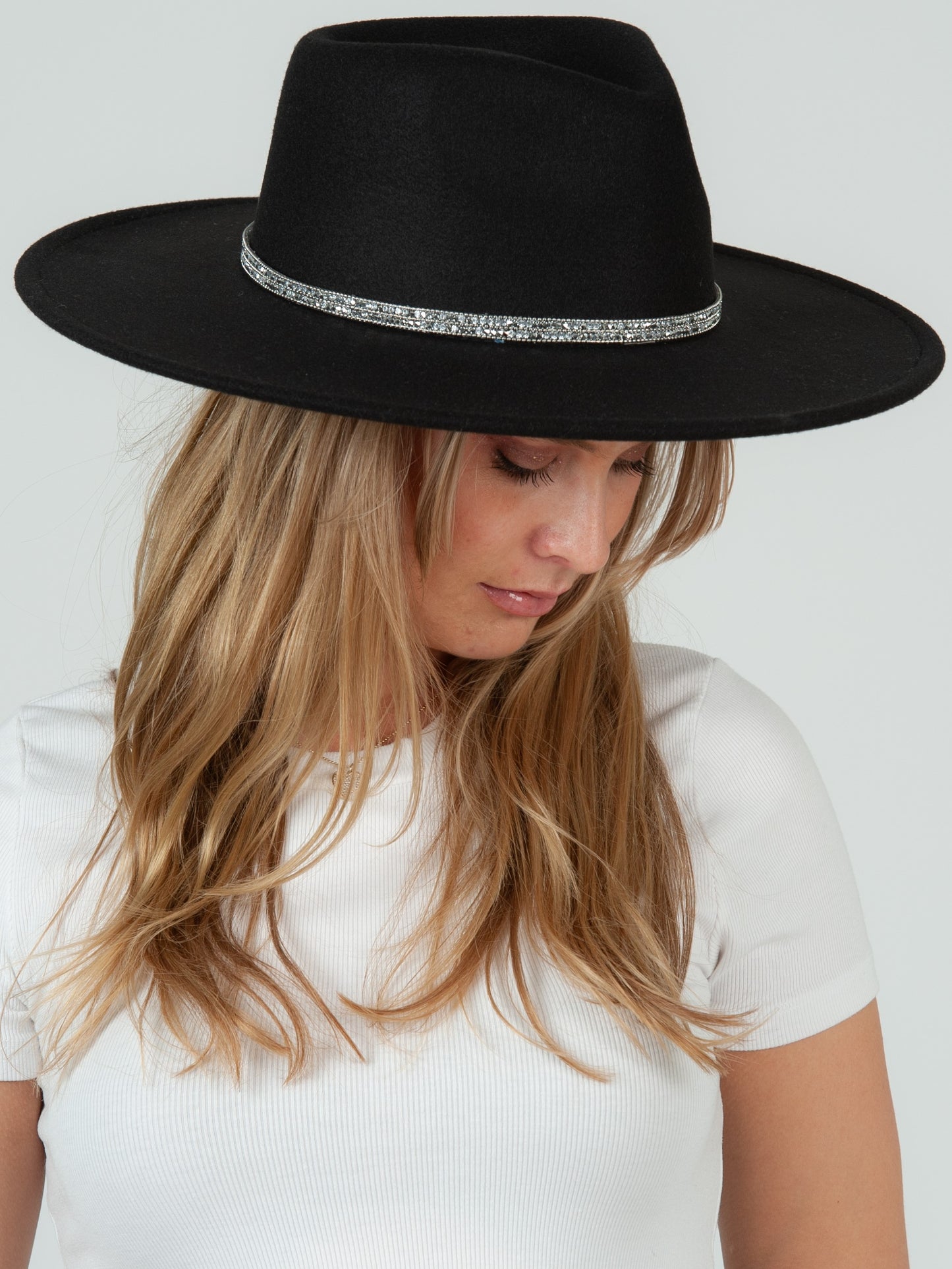 BLACK RANCHER HAT WITH TRIM