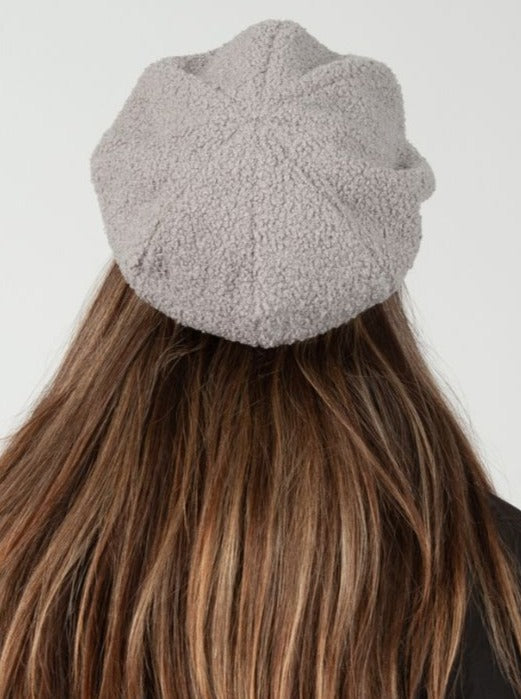 BECCA SHERPA BERET-GREY