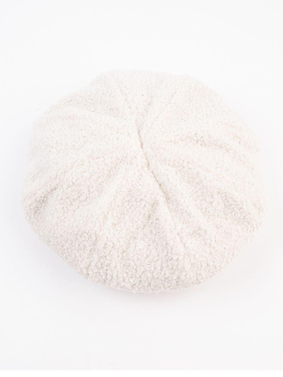 BECCA SHERPA BERET-IVORY