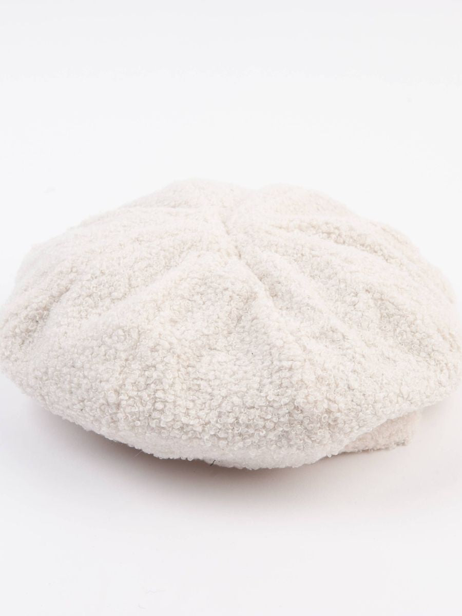 BECCA SHERPA BERET-IVORY