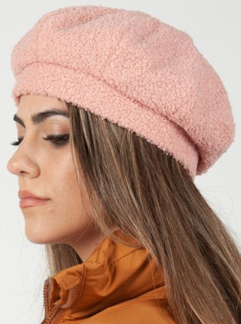 BECCA SHERPA BERET-PINK