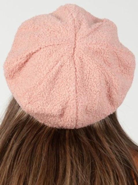 BECCA SHERPA BERET-PINK