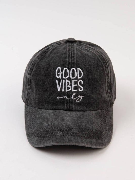 GOOD VIBES BB CAP-BLACK
