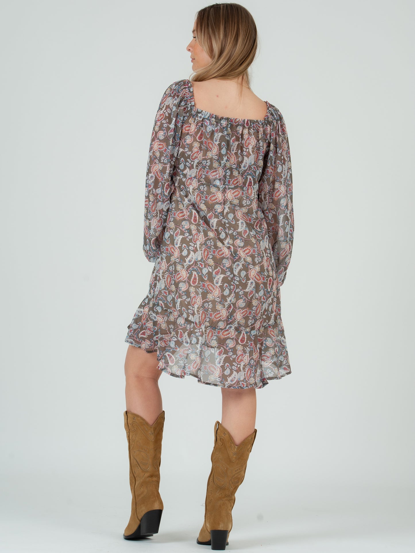 PAISLEY PRINTED DRESS