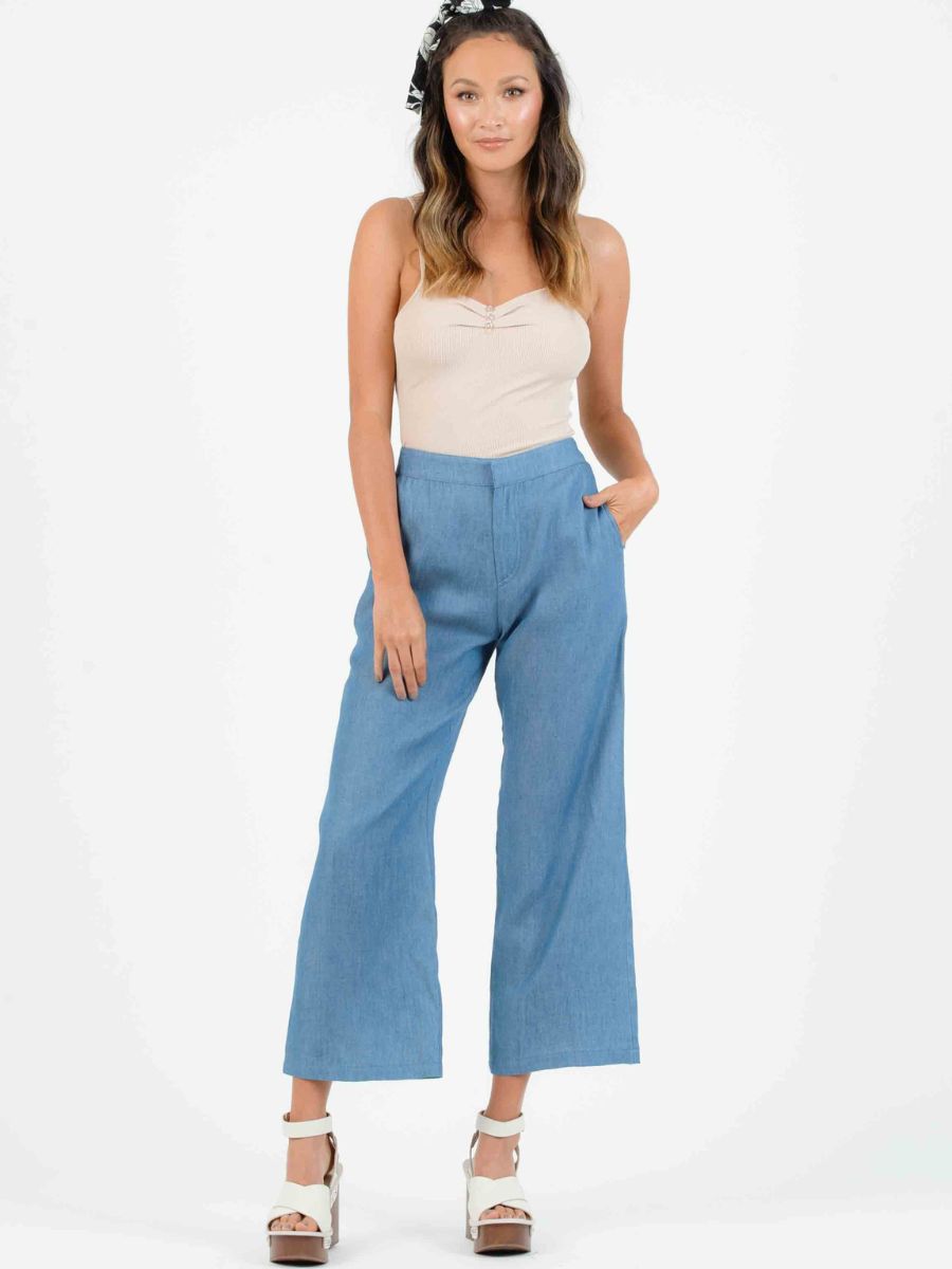 PARKER HIGH WAISTED CULOTTES-DENIM