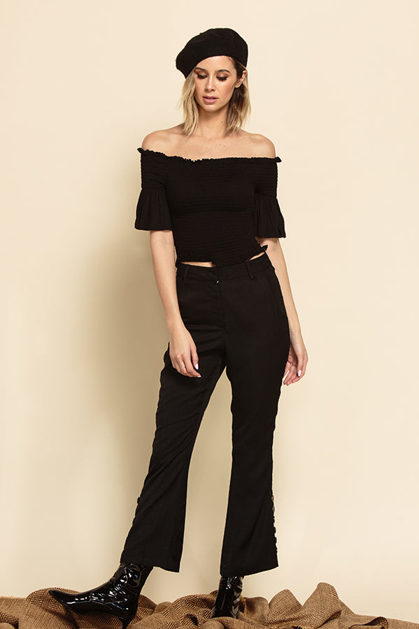 RYLIE CROPPED PANTS-EBONY