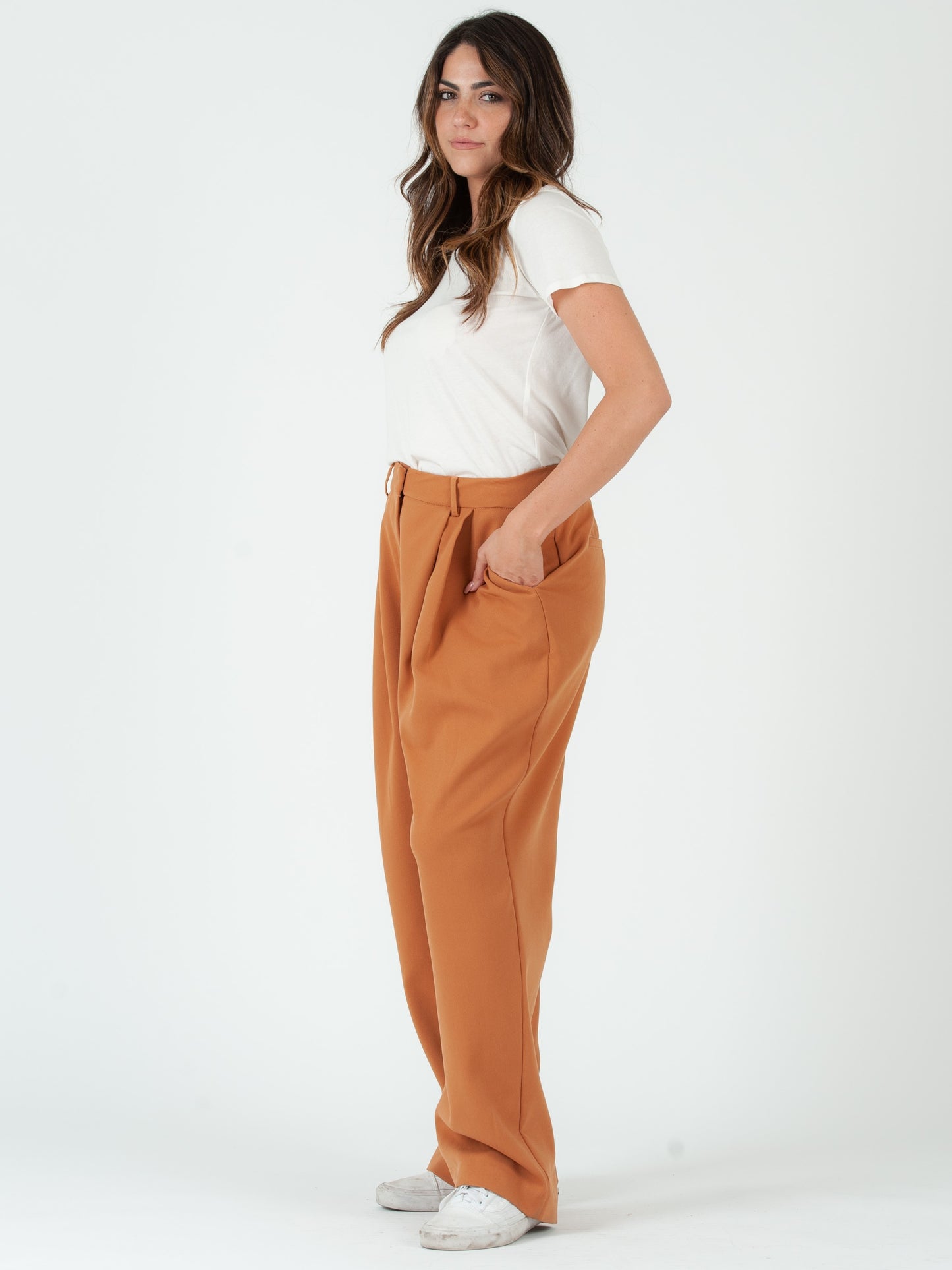 FELICITY TROUSERS-RUST
