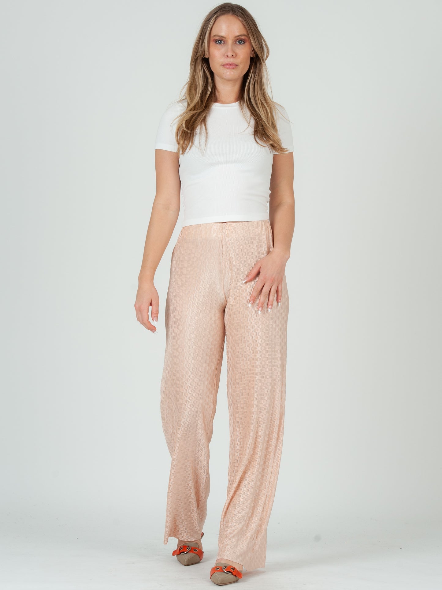 PHYLLIS PULL ON PANT-BLUSH