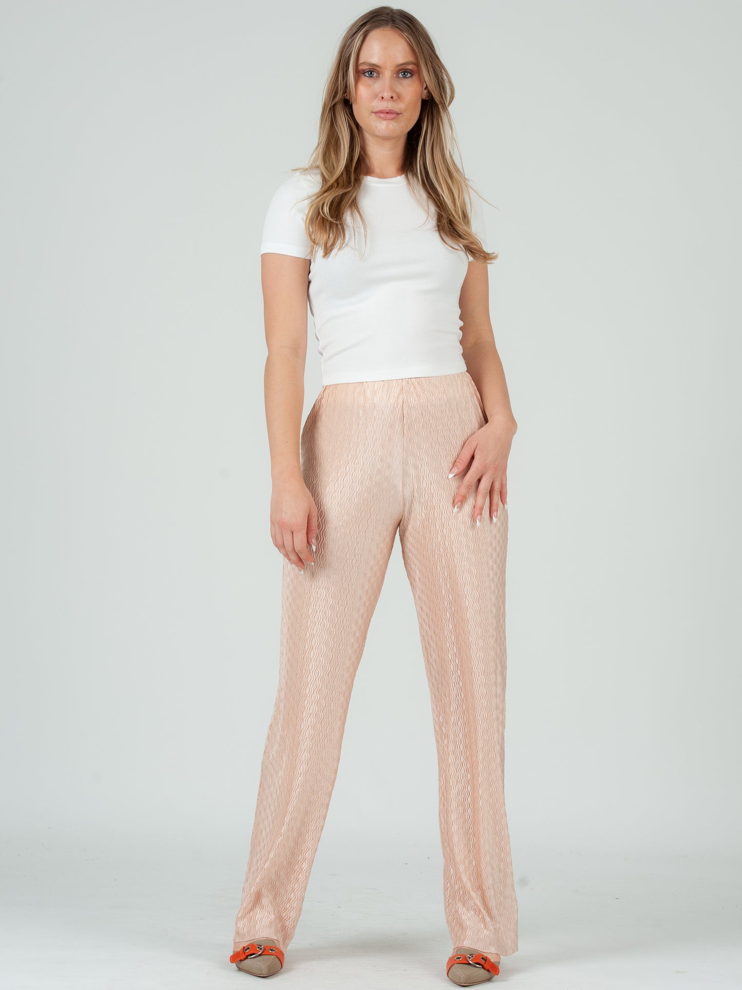 PHYLLIS PULL ON PANT-BLUSH