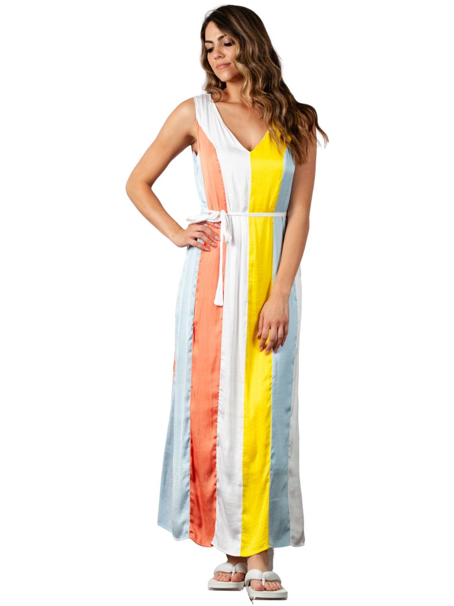 KAUAI COLORBLOCKED MAXI DRESS-MULTI L KAUAI COLORBLOCKED MAXI DRESS-MULTI L