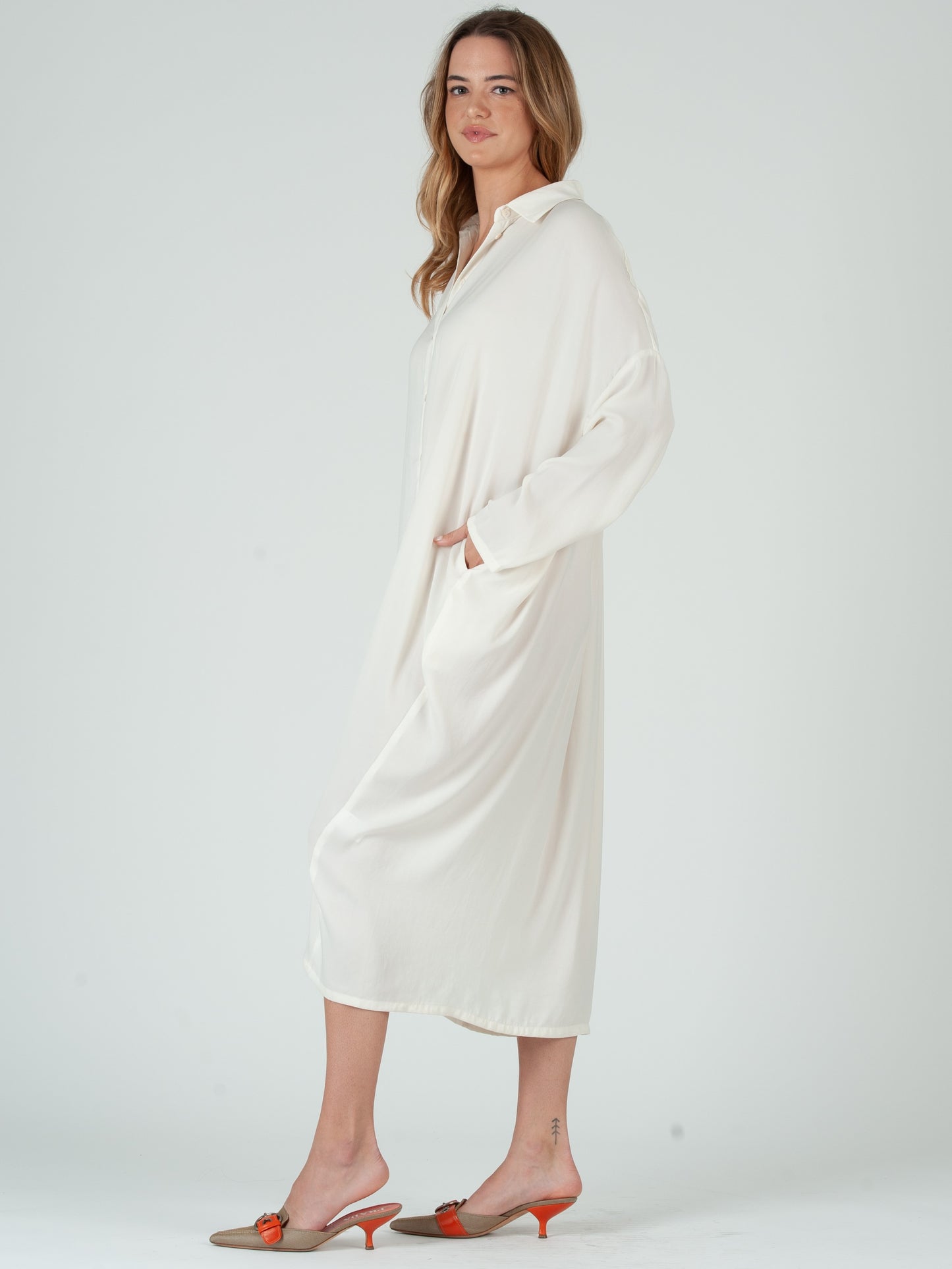 IVORY SHIRTDRESS