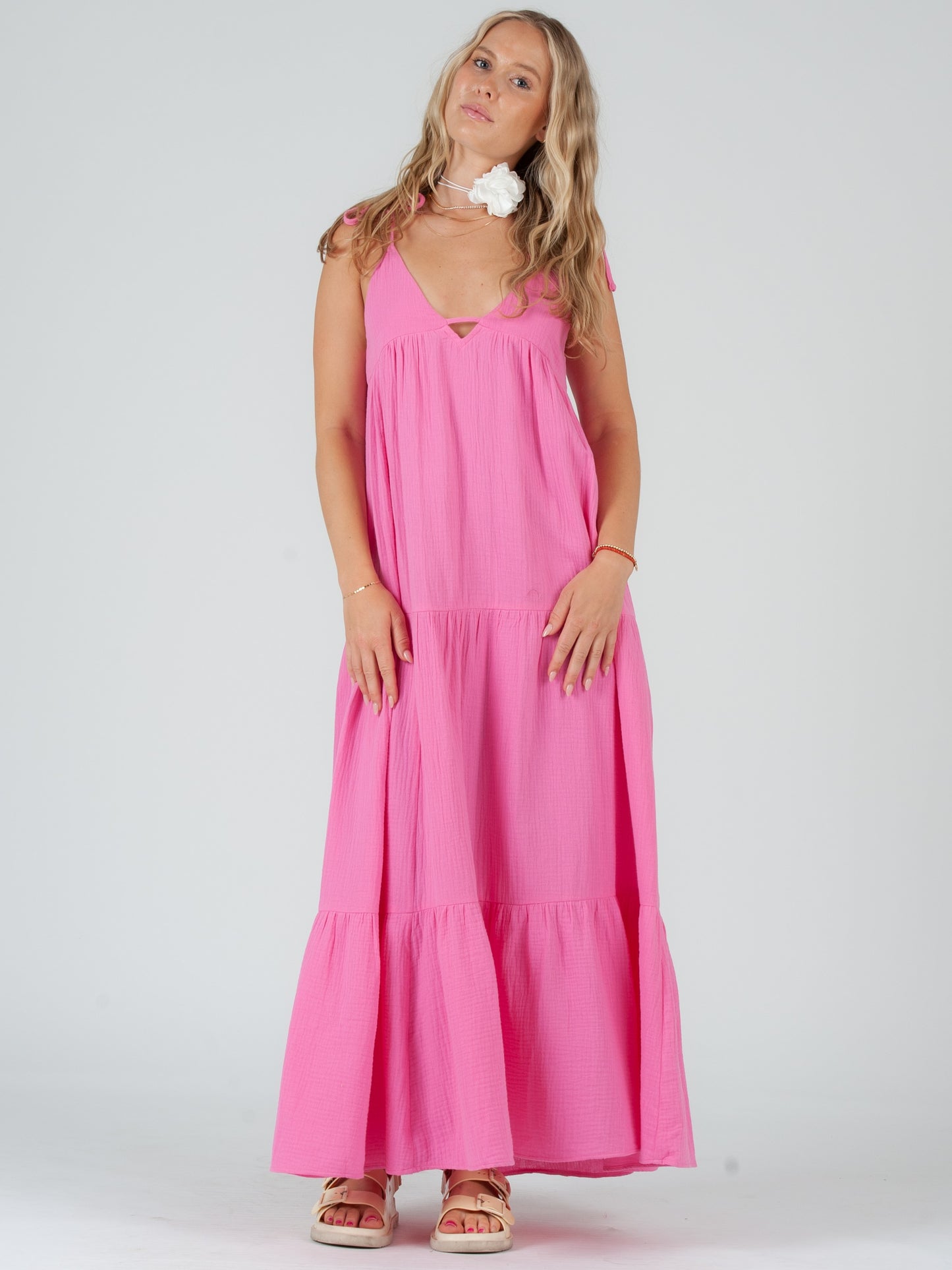 HOT PINK MAXI DRESS