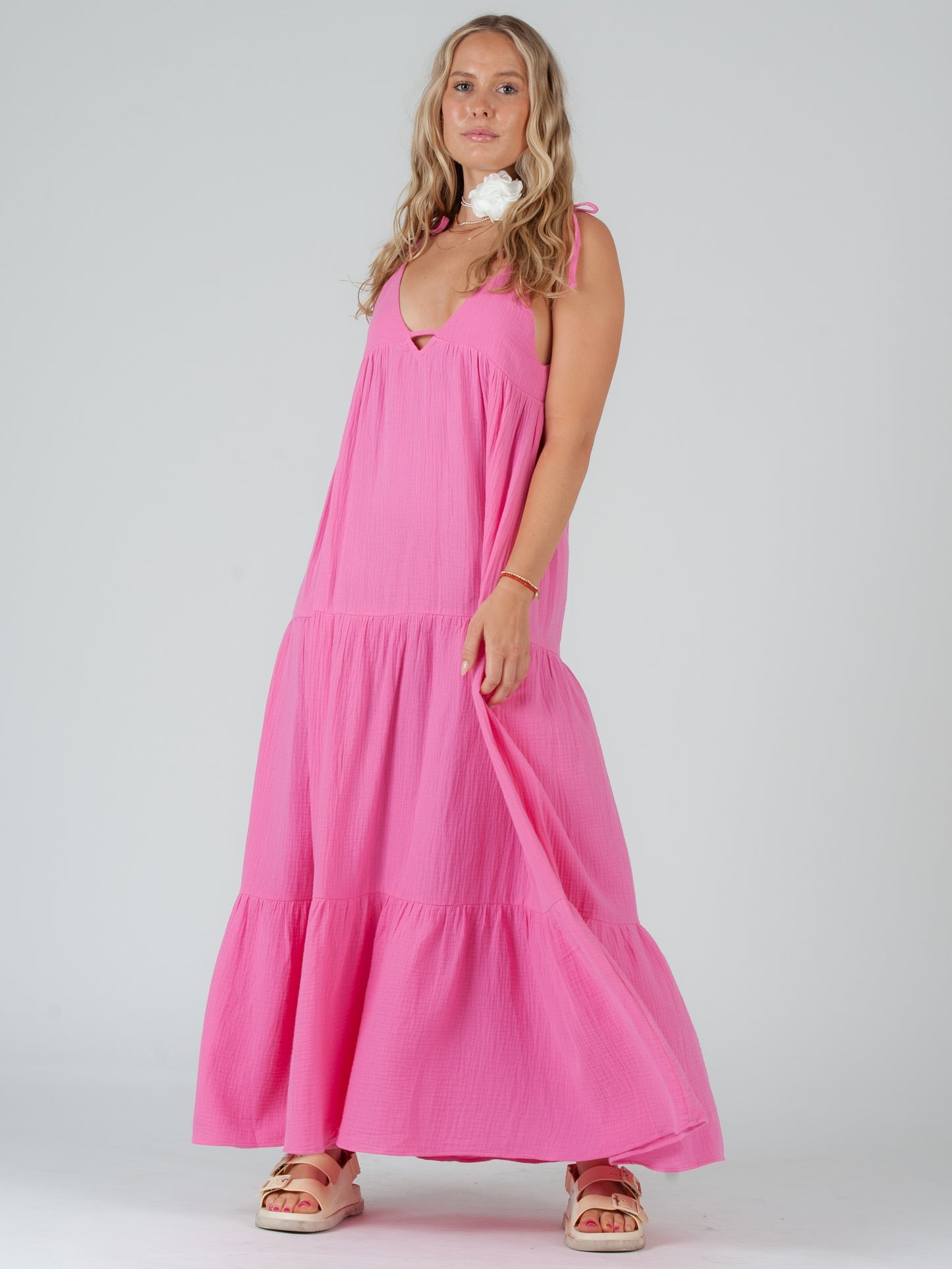 HOT PINK MAXI DRESS