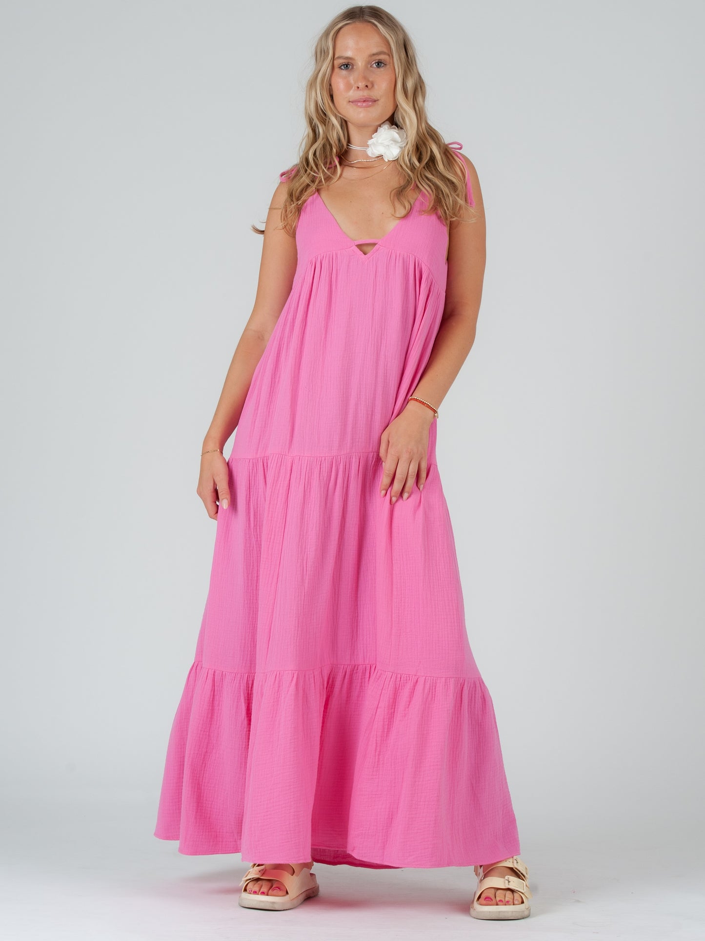 HOT PINK MAXI DRESS