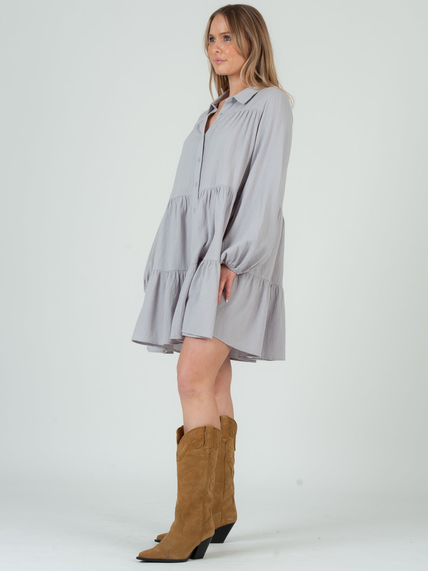 GREY SHIRTDRESS