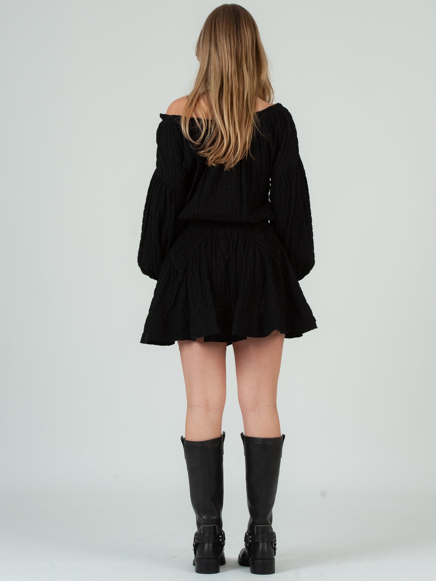 BLACK OFF THE SHOULDER DRESS