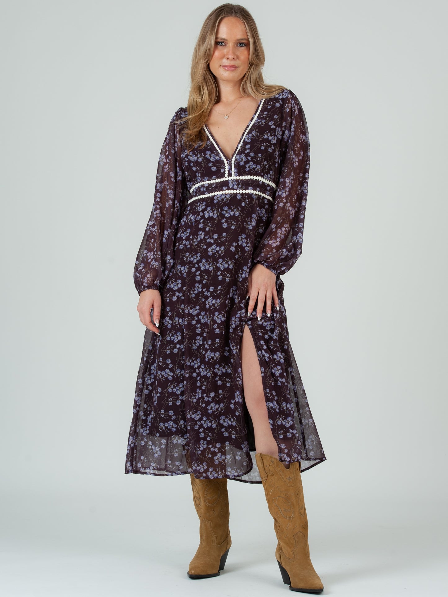 FLORAL MIDI DRESS