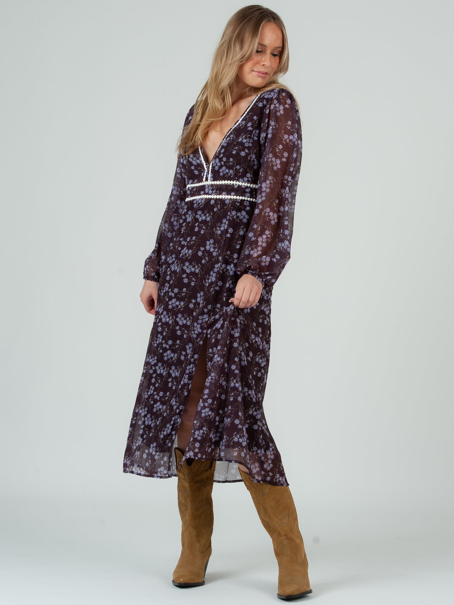 FLORAL MIDI DRESS