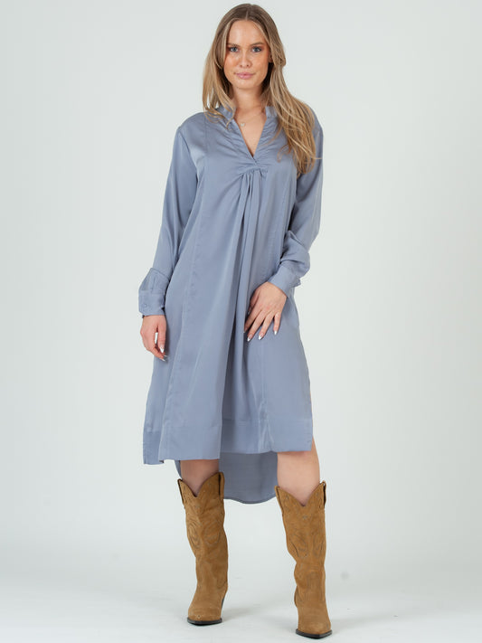SATIN SHIRTDRESS